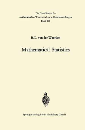 Mathematical Statistics de Bartel Leendert van der Waerden