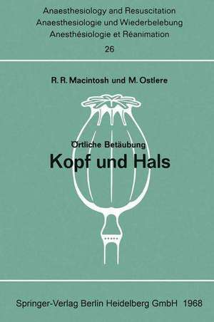 Örtliche Betäubung Kopf und Hals de Robert R. Macintosh