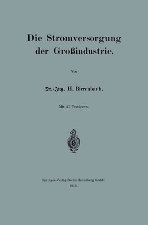 Die Stromversorgung der Großindustrie de Hans Birrenbach