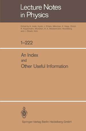 An Index and Other Useful Information de H. Araki