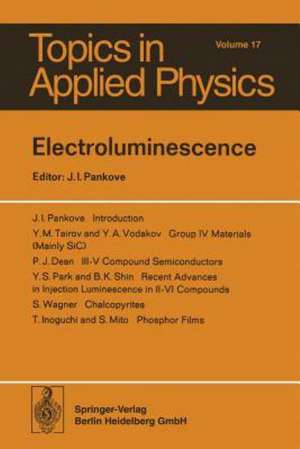 Electroluminescence de J. I. Pankove