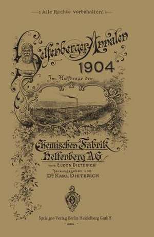 Helfenberger Annalen 1904: Band XVII de Eugen Dieterich