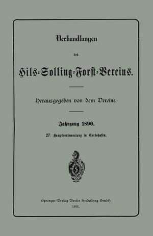 Verhandlungen des Hils-Solling-Forst-Vereins de Hils-solling-Forst-Verein