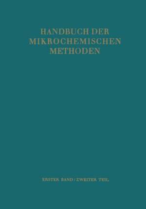 Waagen und Geräte zur Anorganischen Mikro-Gewichtsanalyse de Friedrich Hecht