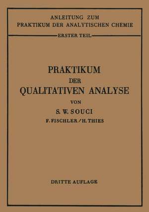 Praktikum der qualitativen Analyse de Siegfried Walter Souci