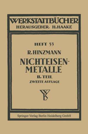 Nichteisenmetalle de Reinhold Hinzmann