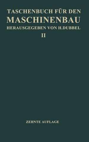 Taschenbuch für den Maschinenbau de H. Baer