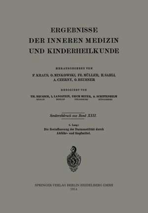 Die Beeinflussung der Darmmotilität durch Abführ- und Stopfmittel de S. Lang