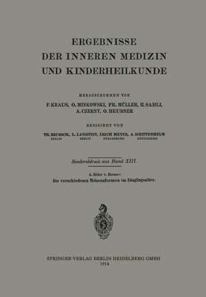 Die verschiedenen Melaenaformen im Säuglingsalter de A. Ritter Reuss