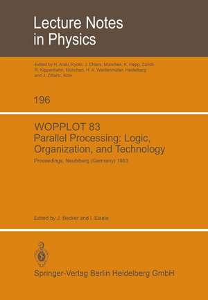 WOPPLOT 83 Parallel processing: Logic, Organization, and Technology: Proceedings of a Workshop Held at the Federal Armed Forces University Munich (HSBw M) Neubiberg, Bavaria, Germany, June 27–29, 1983 de Jörg D. Becker