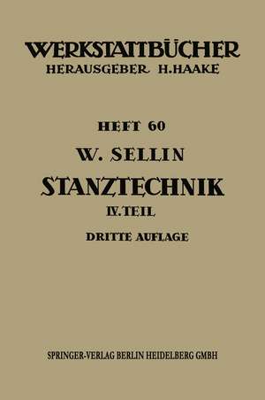 Stanztechnik: Formstanzen de Walter Sellin