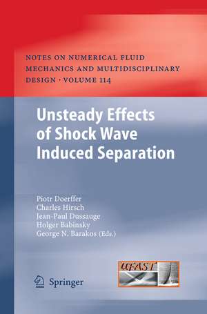 Unsteady Effects of Shock Wave induced Separation de Piotr Doerffer