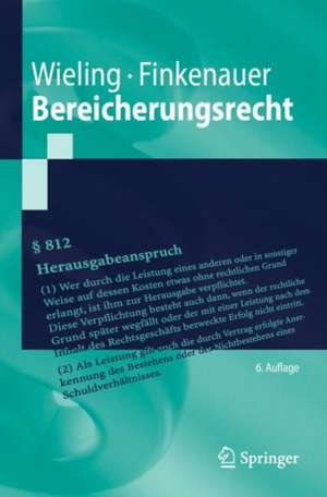 Bereicherungsrecht de Hans Josef Wieling