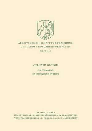 Die Todesstrafe als theologisches Problem de Gerhard Gloege