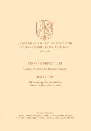 Moderne Probleme der Pflanzensystematik de Hermann Merxmüller