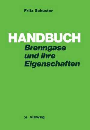 Handbuch der Brenngase und ihrer Eigenschaften de Fritz Schuster