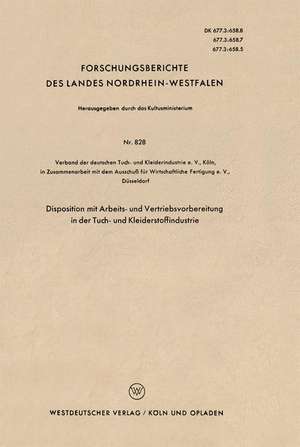 Disposition mit Arbeits- und Vertriebsvorbereitung in der Tuch- und Kleiderstoffindustrie de Kenneth A. Loparo