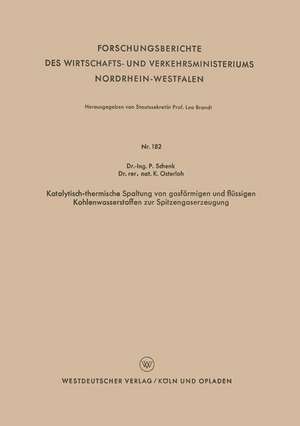 Katalytisch-thermische Spaltung von gasförmigen und flüssigen Kohlenwasserstoffen zur Spitzengaserzeugung de Paul Schenk