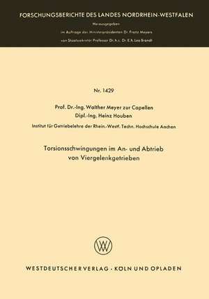 Torsionsschwingungen im An- und Abtrieb von Viergelenkgetrieben de Walther Meyer zur Capellen