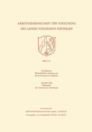 Wissenschaftliche Forschung und die Auswertung ihrer Ergebnisse. Wissenschaft und internationale Beziehungen de M. Zvegintzov