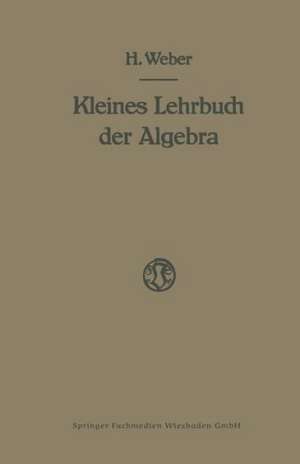 Lehrbuch der Algebra: Kleine Ausgabe in Einem Bande de Heinrich Weber