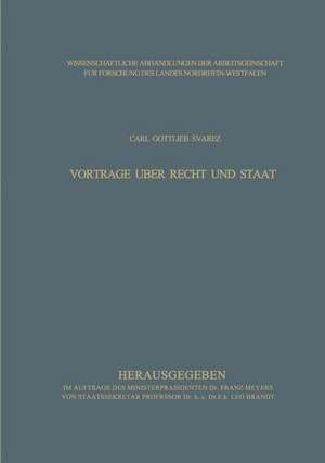 Vorträge über Recht und Staat de Carl Gottlieb Svarez