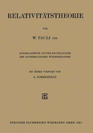 Relativitätstheorie de W. Pauli