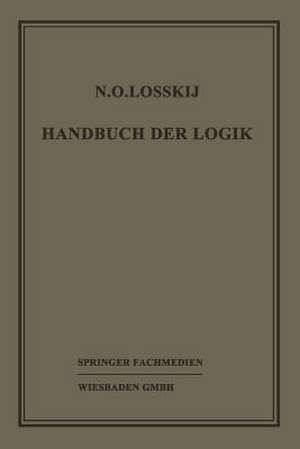 Handbuch der Logik de Dr. N. O. Losskij