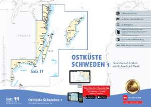 Sportbootkarten Satz 11: Ostküste Schweden 1 (Ausgabe 2023/2024)