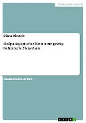 Heilpädagogisches Reiten für geistig behinderte Menschen de Diana Kirstein