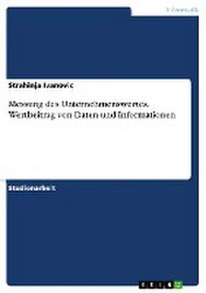 Messung des Unternehmenswertes. Wertbeitrag von Daten und Informationen de Strahinja Ivanovic