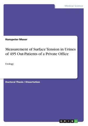 Measurement of Surface Tension in Urines of 495 Out-Patients of a Private Office de Moser, Hanspeter