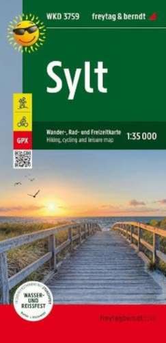 Sylt, Wander-, Rad- und Freizeitkarte 1:35.000, freytag & berndt, WKD 3759 de Freytag Berndt