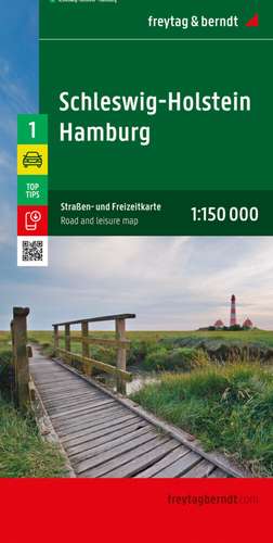 Schleswig-Holstein - Hamburg, Straßen- und Freizeitkarte 1:150.000, freytag & berndt de Freytag & Berndt