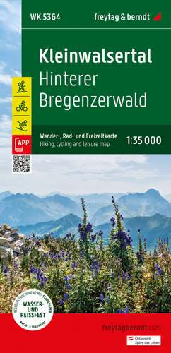 Kleinwalsertal, Wander-, Rad- und Freizeitkarte 1:35.000, freytag & berndt, WK 5364 de Freytag & Berndt