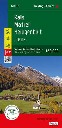 Kals - Matrei, Wander-, Rad- und Freizeitkarte 1:50.000, freytag & berndt, WK 181 de Freytag & Berndt