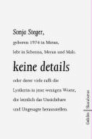 keine details de Sonja Steger