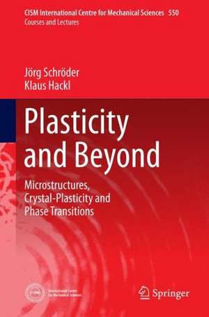 Plasticity and Beyond: Microstructures, Crystal-Plasticity and Phase Transitions de Jörg Schröder