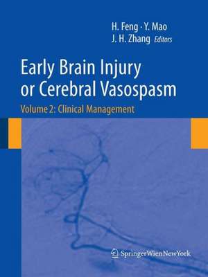 Early Brain Injury or Cerebral Vasospasm: Vol 2: Clinical Management de HUA FENG