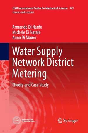 Water Supply Network District Metering: Theory and Case Study de Armando Di Nardo