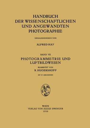 Photogrammetrie und Luftbildwesen de NA Hugershoff