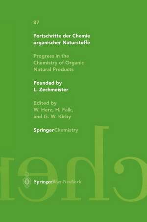 Progress in the Chemistry of Organic Natural Products de H. Budzikiewicz