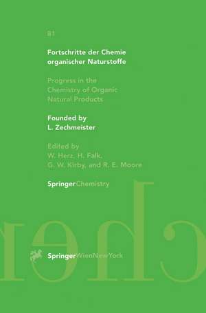 Fortschritte der Chemie organischer Naturstoffe / Progress in the Chemistry of Organic Natural Products de S. Hunek