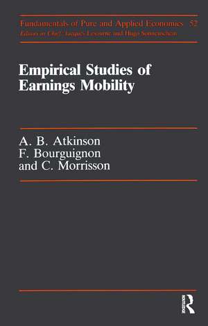 Empirical Studies Of Earnings de Anthony Barnes Atkinson