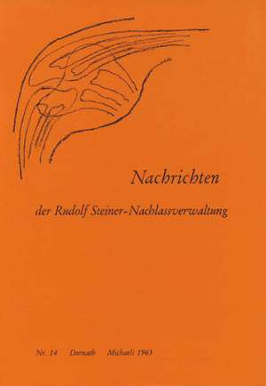 Beiträge zur Rudolf Steiner Gesamtausgabe, Heft 14