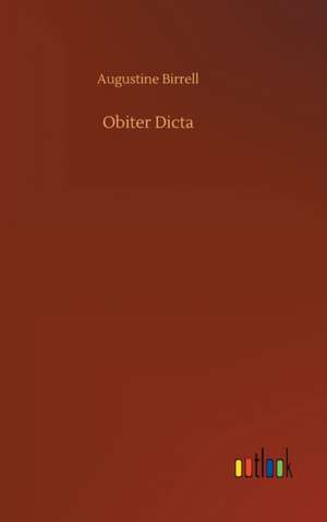 Obiter Dicta de Augustine Birrell