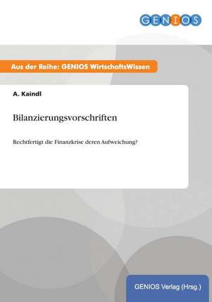 Bilanzierungsvorschriften de A. Kaindl