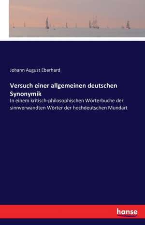 Versuch einer allgemeinen deutschen Synonymik de Johann August Eberhard