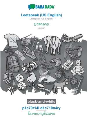 BABADADA black-and-white, Leetspeak (US English) - Laotian (in lao script), p1c70r14l d1c710n4ry - visual dictionary (in lao script) de Babadada Gmbh