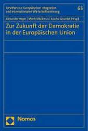 Zur Zukunft der Demokratie in der Europäischen Union de Alexander Heger